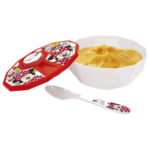 Cuenco Minnie Disney baby tapa + cuchara