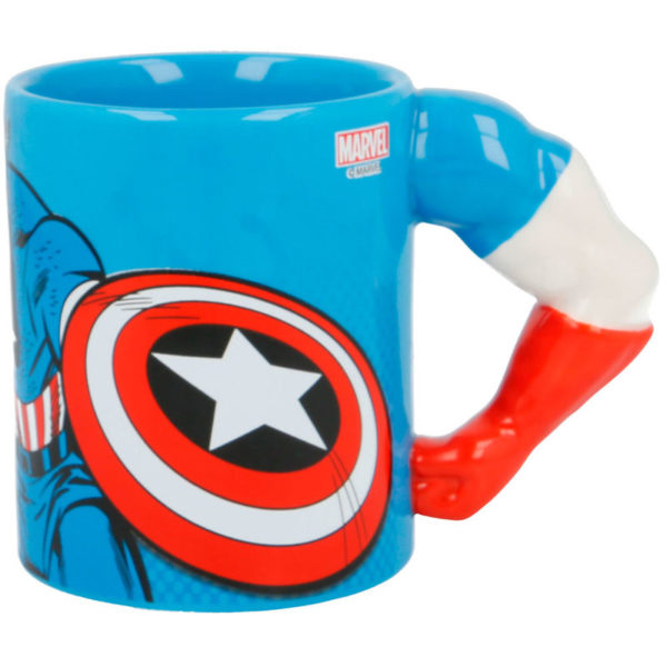 Taza 3D Brazo Capitan America Marvel