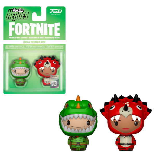 Pack 2 figuras Pint Size Fortnite Rex & Tricera Ops