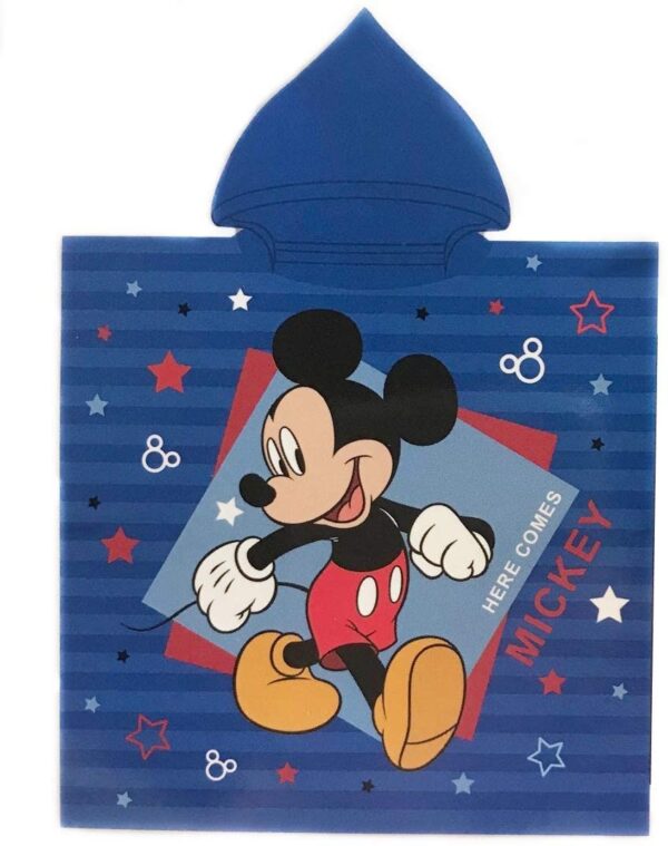 PONCHO TOALLA MICROFIBRA MICKEY