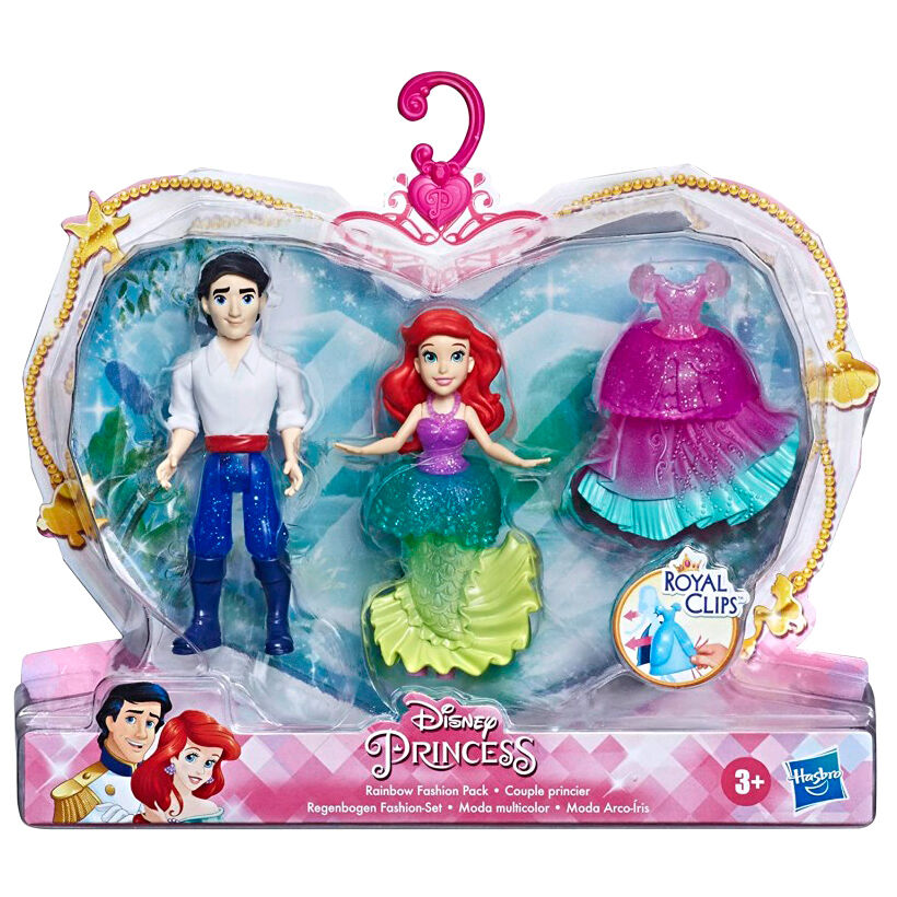 compromiso prometedor almuerzo Set 2 figuras Royal Clips La Sirenita Princesas Disney 9cm • Juguetería  Minnistore • Artículos infantiles Disney