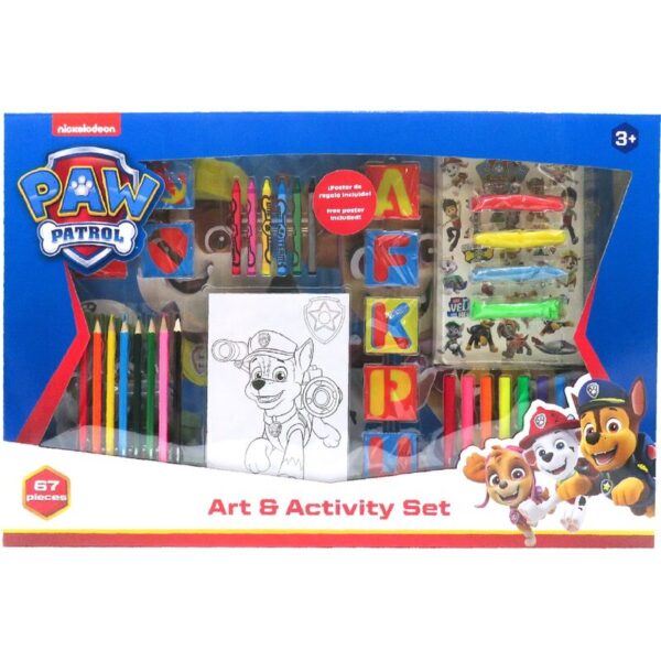 Set de actividades con 67 piezas en caja de Paw Patrol