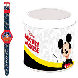 Reloj analógico con caja de Mickey Mouse
