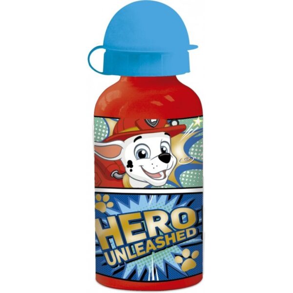 Botella Aluminio Pq. 400 Ml. Paw Patrol Comic