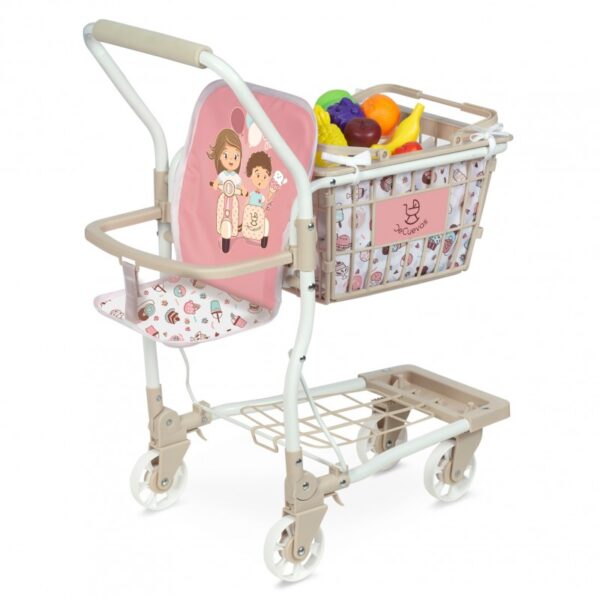 Carro DE Compra Ocean Fantasy con PORTABEBE Y 12 Frutas 50X30X62 CM