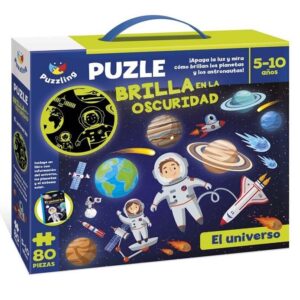 Imagiland,Puzzle 80 piezas brilla en la oscuridad ‘Universo’