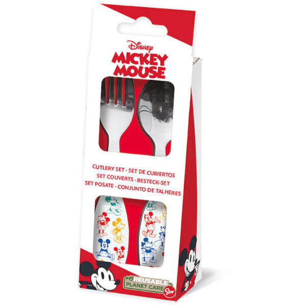 Set 2 piezas cubiertos metalicos de Mickey Mouse ‘True Original’