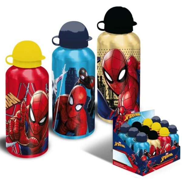 Botella cantimplora aluminio 500ml de Spiderman