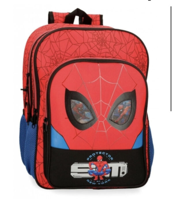 Mochila 40cm Spiderman Protector Dos Compartimentos