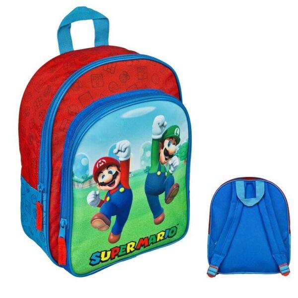 Mochila 31cm con bolsillo frontal de Super Mario