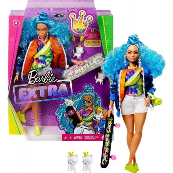 Barbie Extra Muñeca articulada con pelo azul