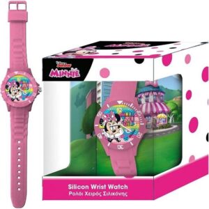 Reloj pulsera analógico con caja de Minnie Mouse
